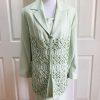 STELLA LOUISE For KB  Women 2 PC Stunning Aquamarine Beaded Skirt Suit Size 14W