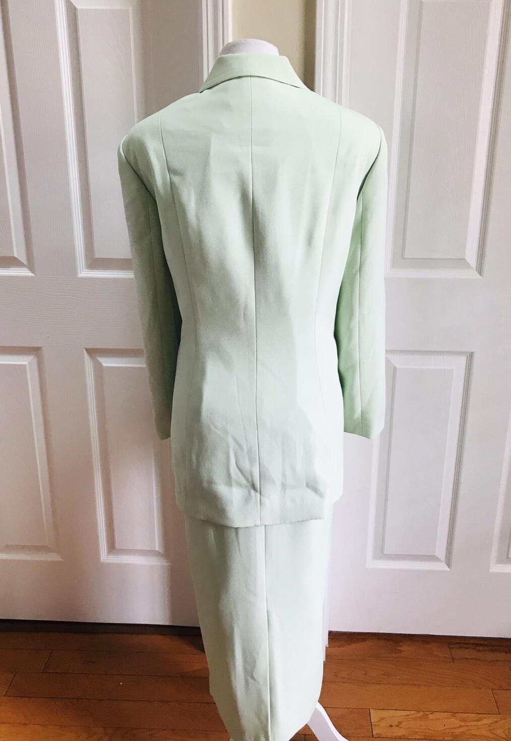 STELLA LOUISE For KB  Women 2 PC Stunning Aquamarine Beaded Skirt Suit Size 14W