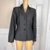 New JONES WEAR 2PC Black Polyester Rayon Lined Notch Collar Pant Suit Size 8
