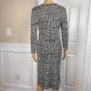 JONES NEW YORK Women 2PC  Black White Knit Stretch Skirt Top Size S