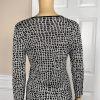 JONES NEW YORK Women 2PC  Black White Knit Stretch Skirt Top Size S
