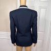 LE SUIT 1PC Navy Blue White Single Breasted Polyester Lined Blazer Size 8P