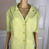 Le Suit Women Polyester Skirt Suit Size 24W Green Lined Short Sleeves 2PC