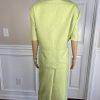 Le Suit Women Polyester Skirt Suit Size 24W Green Lined Short Sleeves 2PC