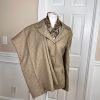 10-2407.jpg Le Suit Polyester Pant Suit Scarf Size 18 Peanut Notch Collar 3PC Faux pockets