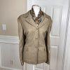 10-2408.jpg Le Suit Polyester Pant Suit Scarf Size 18 Peanut Notch Collar 3PC Faux pockets