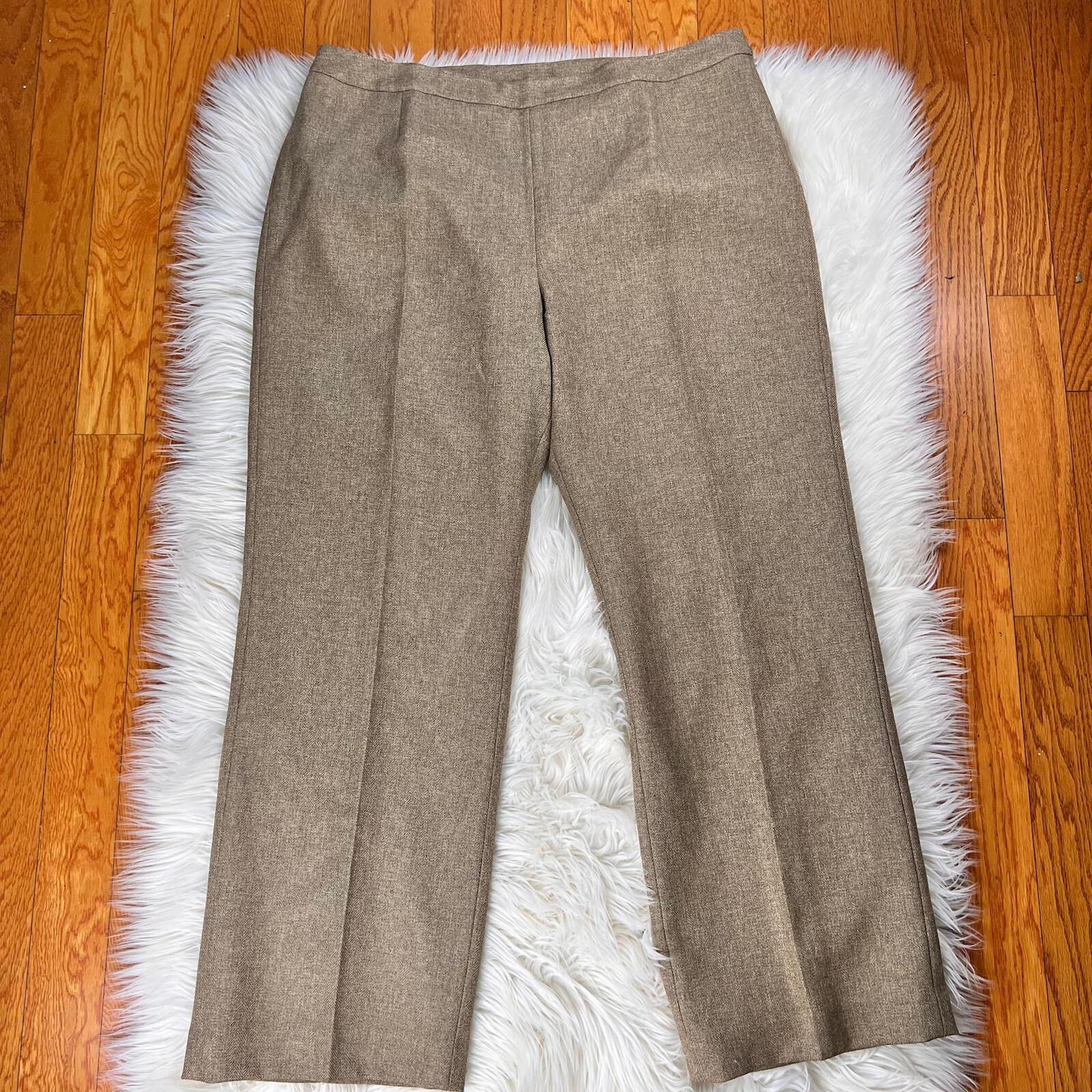 10-2412.jpg Le Suit Polyester Pant Suit Scarf Size 18 Peanut Notch Collar 3PC Faux pockets