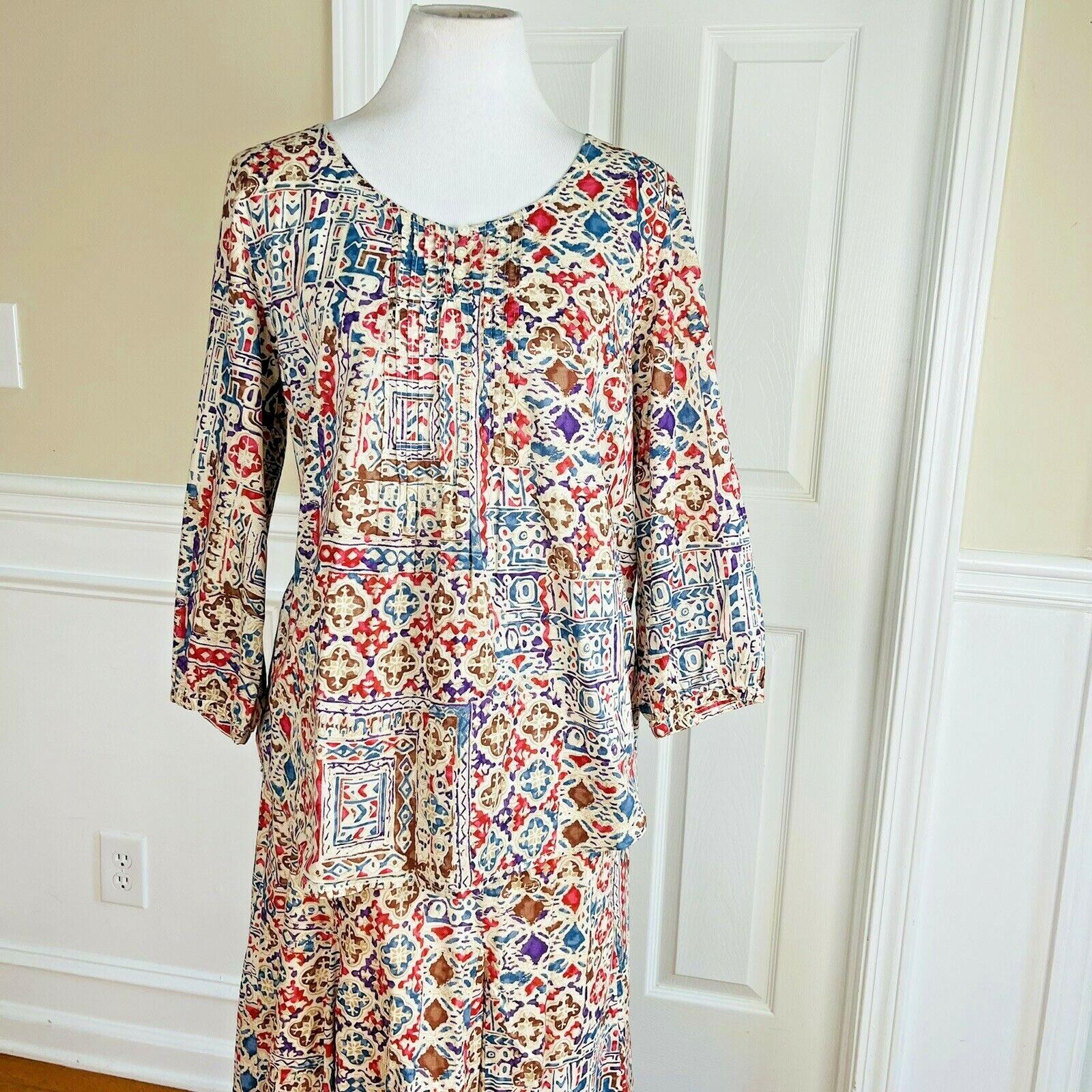 10-2417.jpg LAUREN RALPH LAUREN Vintage Cotton Skirt Top Size L Prairie Cottage Western 2PC