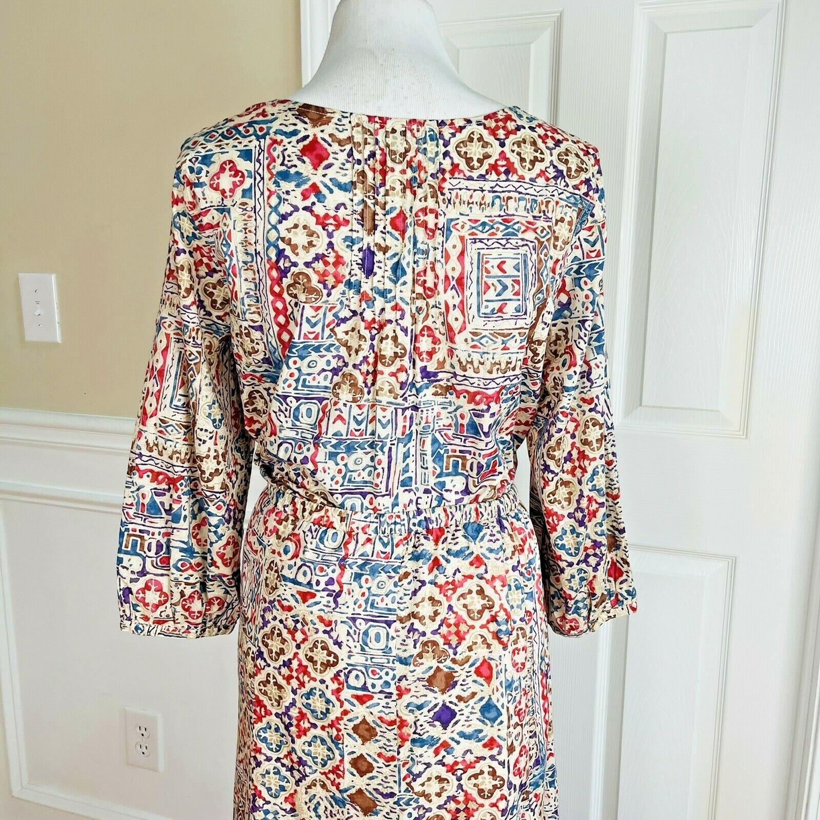 10-2419.jpg LAUREN RALPH LAUREN Vintage Cotton Skirt Top Size L Prairie Cottage Western 2PC