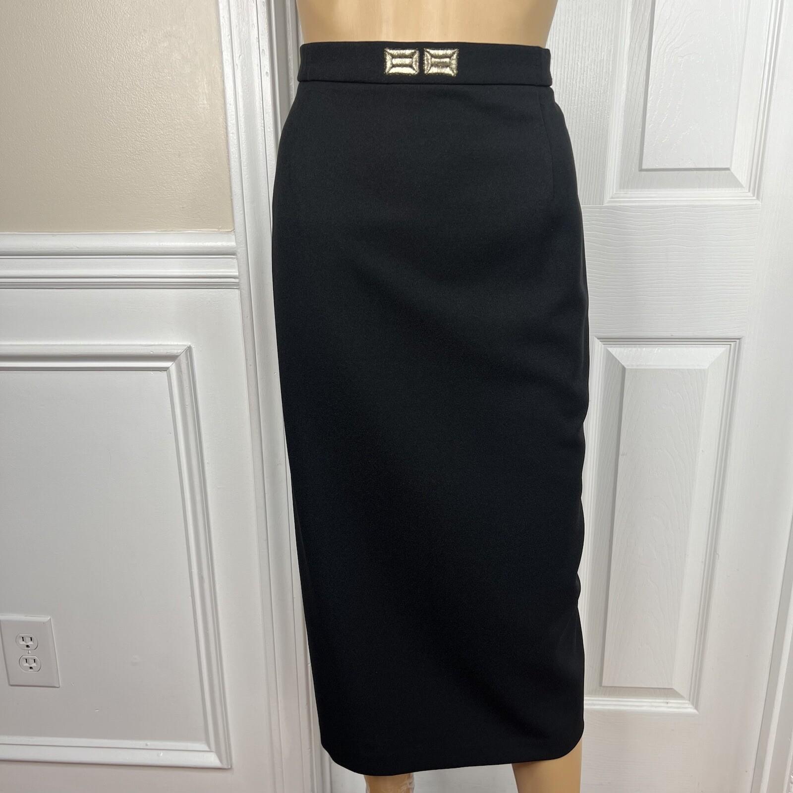 BEN MARC INT Women Polyester Skirt Suit Size 14 Embroidered Collarless 2PC
