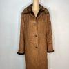 10-2434.jpg Gallery Women Suede Size M Faux Fur Sherpa Lined Maxi Overcoat Penny Lane