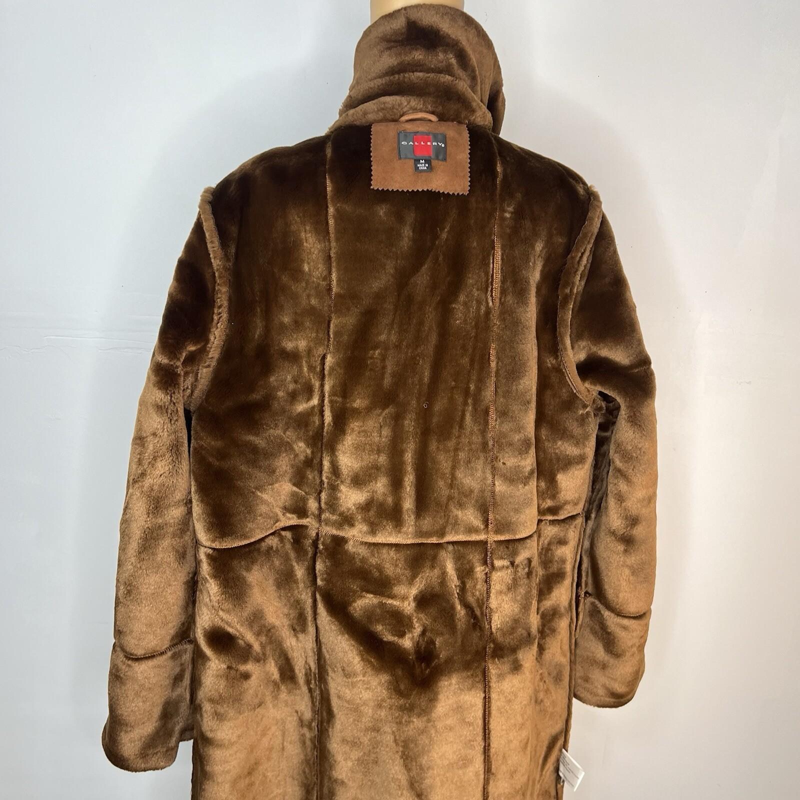 10-2444.jpg Gallery Women Suede Size M Faux Fur Sherpa Lined Maxi Overcoat Penny Lane