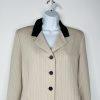 GARFIELD & MARKS Polyester Skirt Suit 6 Beige Striped Texture Lined Business 2PC
