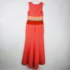 BCBGMaxazria Polyester Formal Sheath Dress 10 Salmon Sleeveless Plunge V Neck