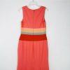BCBGMaxazria Polyester Formal Sheath Dress 10 Salmon Sleeveless Plunge V Neck