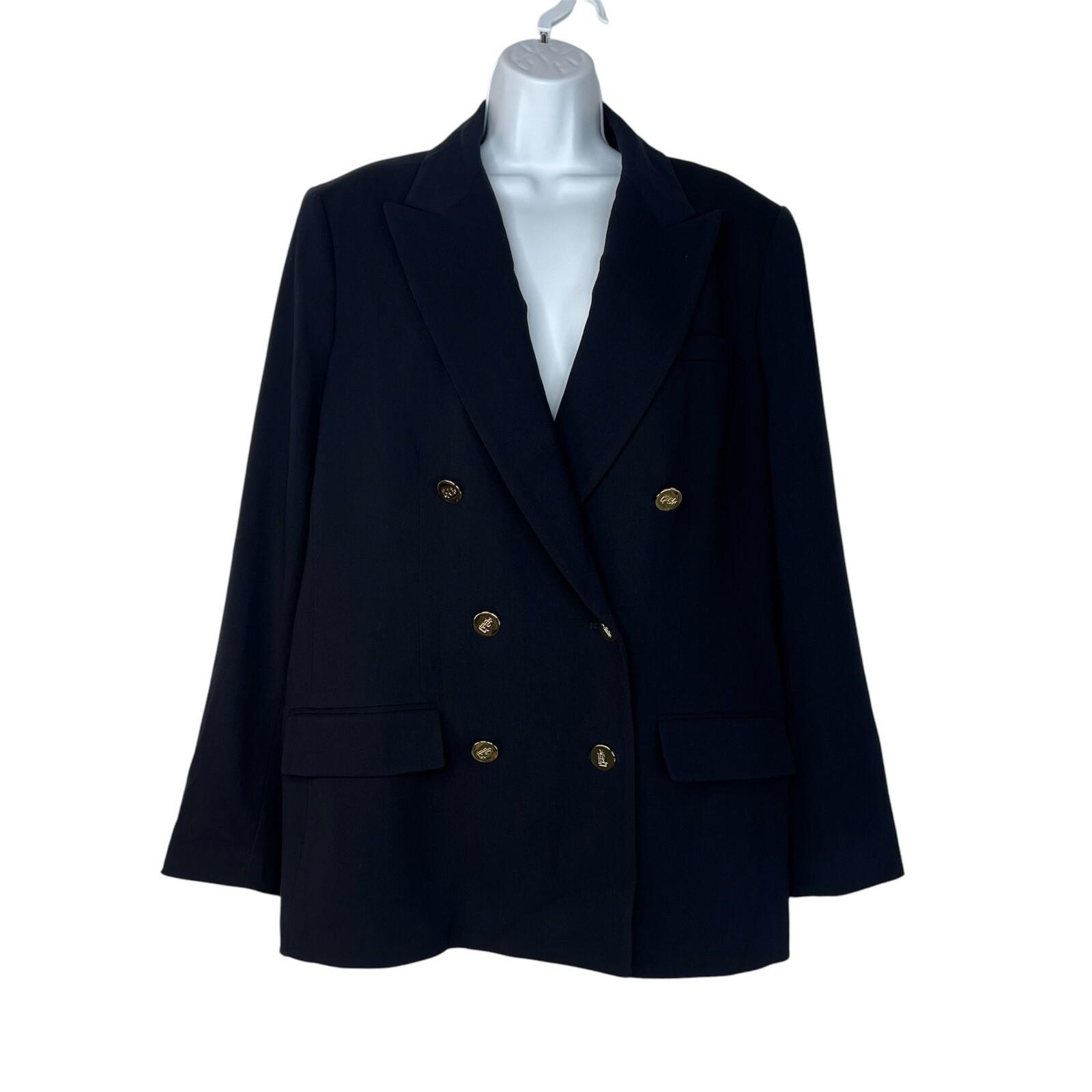Lauren Ralph Lauren Black Label Wool Double Breasted 16 Navy Old Money Timeless