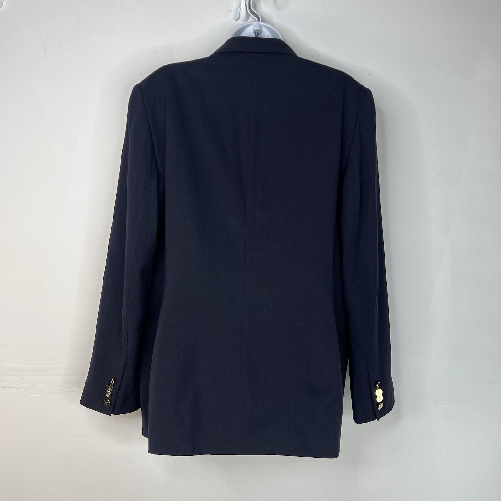 Lauren Ralph Lauren Black Label Wool Double Breasted 16 Navy Old Money Timeless