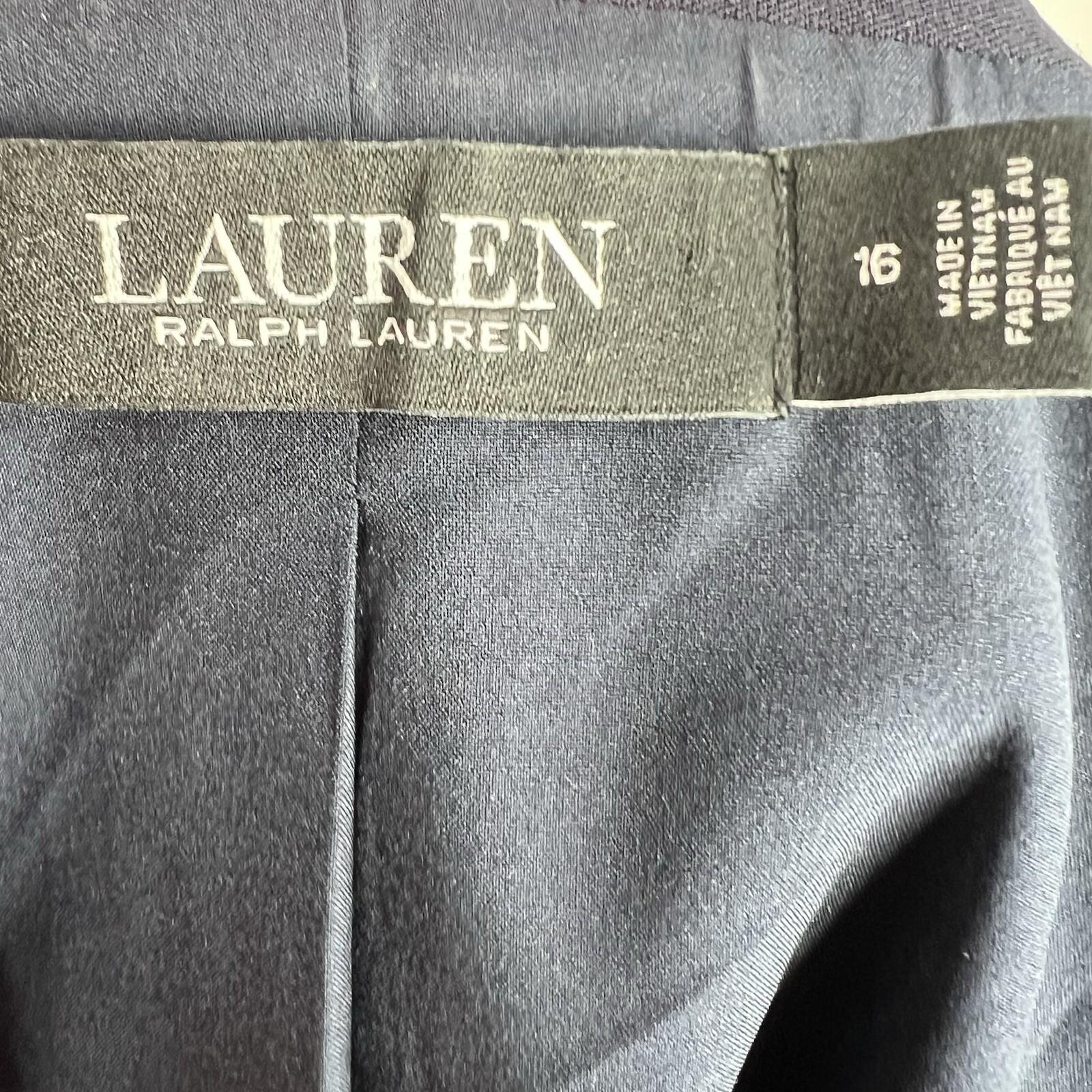 Lauren Ralph Lauren Black Label Wool Double Breasted 16 Navy Old Money Timeless