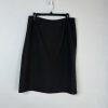 Tahari ASL Polyester Polyester Rayon Skirt Suit 12 Black Lined Ruffle Collar 2PC