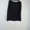 Tahari ASL Polyester Polyester Rayon Skirt Suit 12 Black Lined Ruffle Collar 2PC
