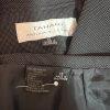 Tahari ASL Polyester Polyester Rayon Skirt Suit 12 Black Lined Ruffle Collar 2PC