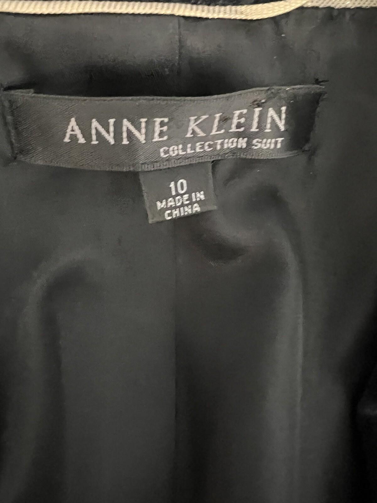 Anne Klein Women Velour Blazer Size 10 Lined Single Breasted Career 1PC