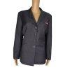 KASPER 1PC Slate Gray Striped Polyester Rayon Lined Blazer Size 14P