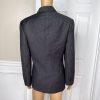 KASPER 1PC Slate Gray Striped Polyester Rayon Lined Blazer Size 14P