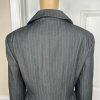 Sharagano 2PC Charcoal Striped Polyester Rayon Stretch Lined Skirt Suit Size 14
