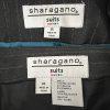 Sharagano 2PC Charcoal Striped Polyester Rayon Stretch Lined Skirt Suit Size 14