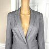 Anne Klein Rayon Blend Skirt 12P Suit 10P Pale Gray Notch Collar Lined 2PC New