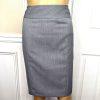 Anne Klein Rayon Blend Skirt 12P Suit 10P Pale Gray Notch Collar Lined 2PC New
