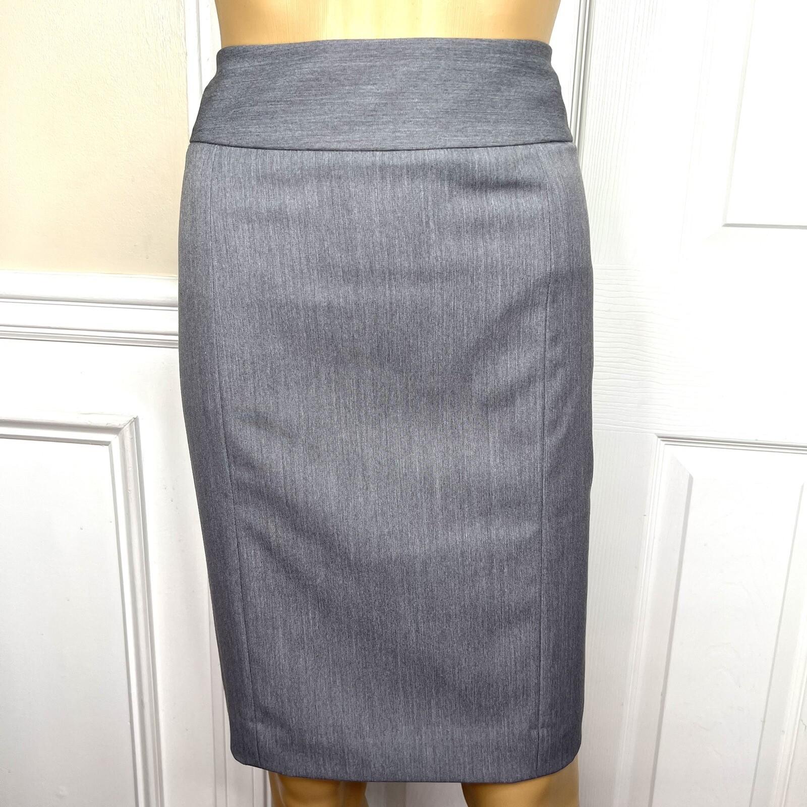 Anne Klein Rayon Blend Skirt 12P Suit 10P Pale Gray Notch Collar Lined 2PC New