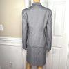 Anne Klein Rayon Blend Skirt 12P Suit 10P Pale Gray Notch Collar Lined 2PC New
