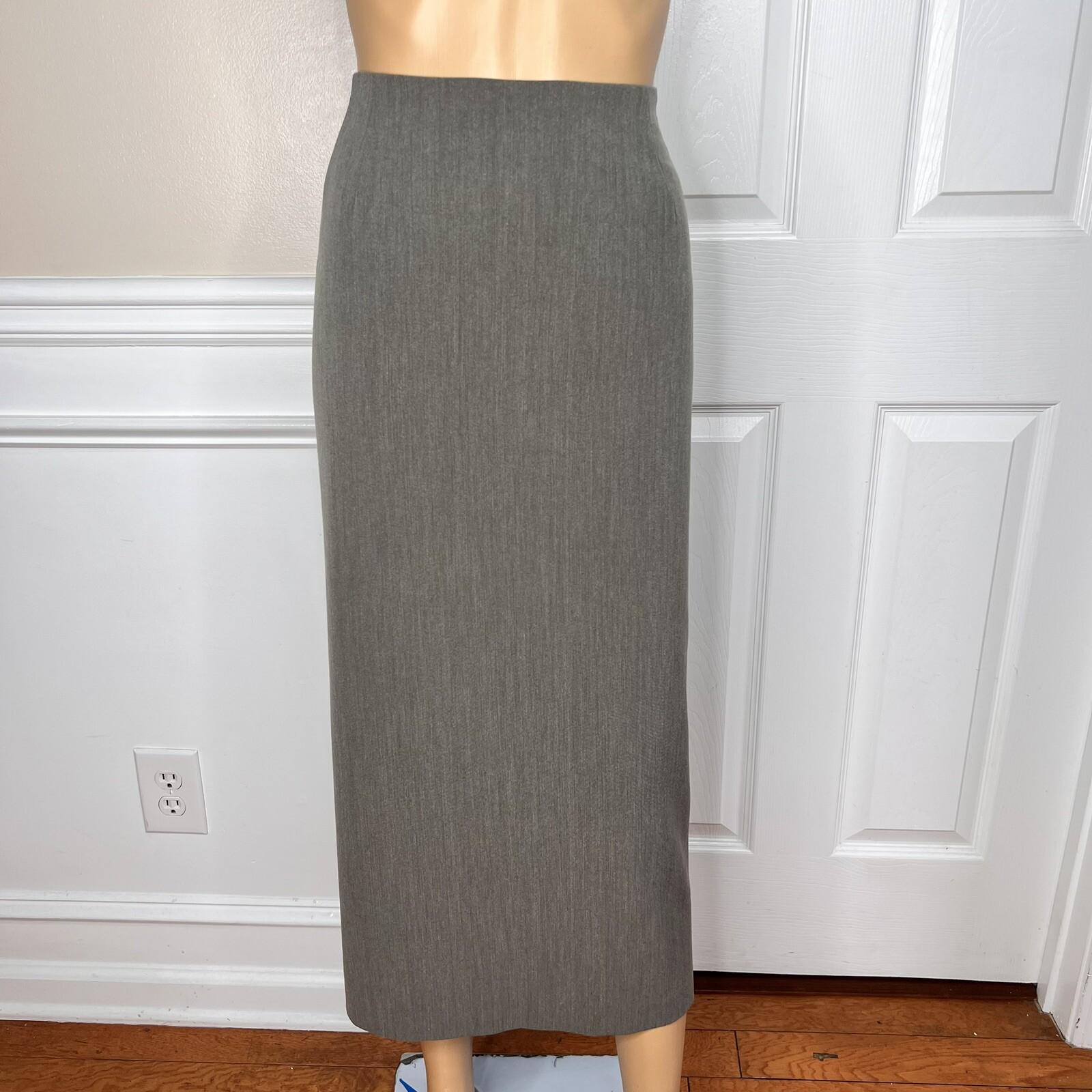 New LARRY LEVINE 2PC Army Green Polyester Rayon Spandex Belted Skirt Suit SZ 18