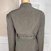 New LARRY LEVINE 2PC Army Green Polyester Rayon Spandex Belted Skirt Suit SZ 18