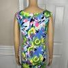 Talbots Cotton Spandex Dress Size 14 sleeveless shift Flounce Hem Floral Print