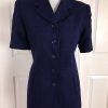 Morgan Miller Polyester Skirt Suit Size 8 Purple Short Sleeves Women 2 Piece