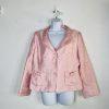 10-2563.jpg Le Suit Women Polyester Skirt Suit Size 14P Rose Notch Collar Lined Pockets 2PC