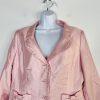 10-2564.jpg Le Suit Women Polyester Skirt Suit Size 14P Rose Notch Collar Lined Pockets 2PC