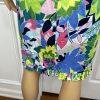 Talbots Cotton Spandex Dress Size 14 sleeveless shift Flounce Hem Floral Print