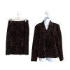 Kasper ASL Polyester Skirt Suit 12 Black Dark Brown Lined Timeless 2PC Pockets