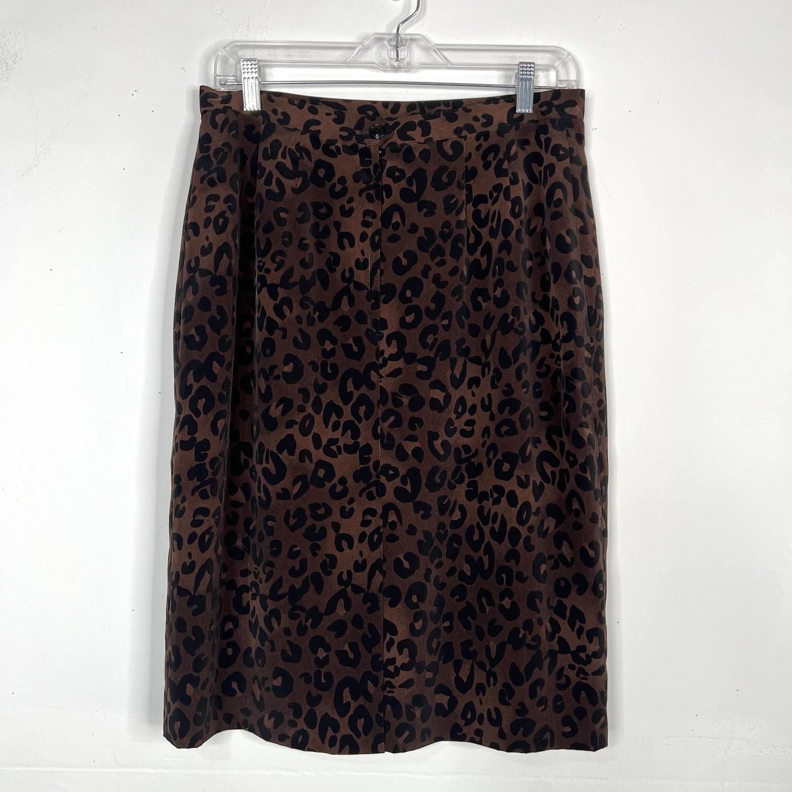 Kasper ASL Polyester Skirt Suit 12 Black Dark Brown Lined Timeless 2PC Pockets