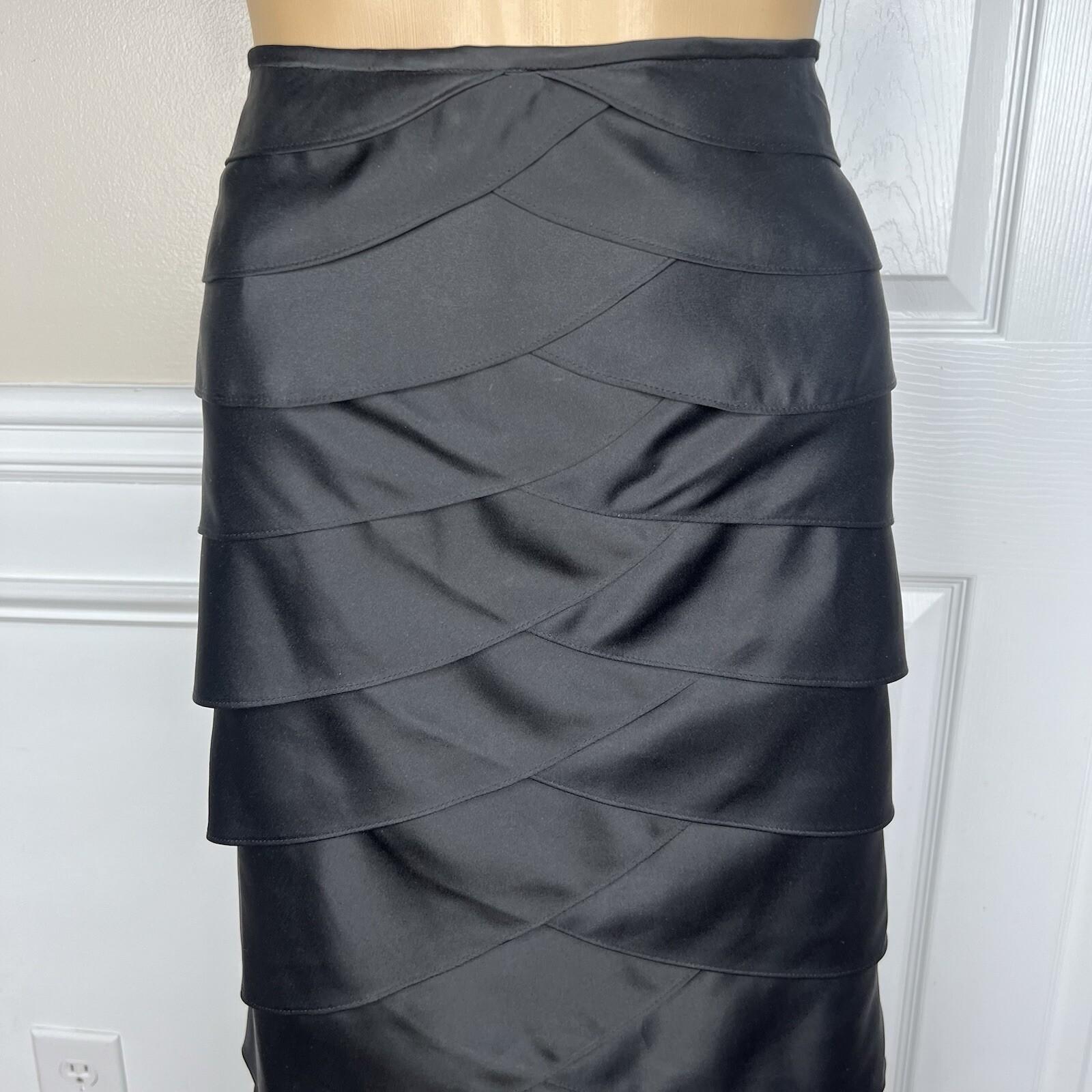 Adrianna Papell Evening Skirt Size 10 Back Zipper Lined Layers Maxi Formal