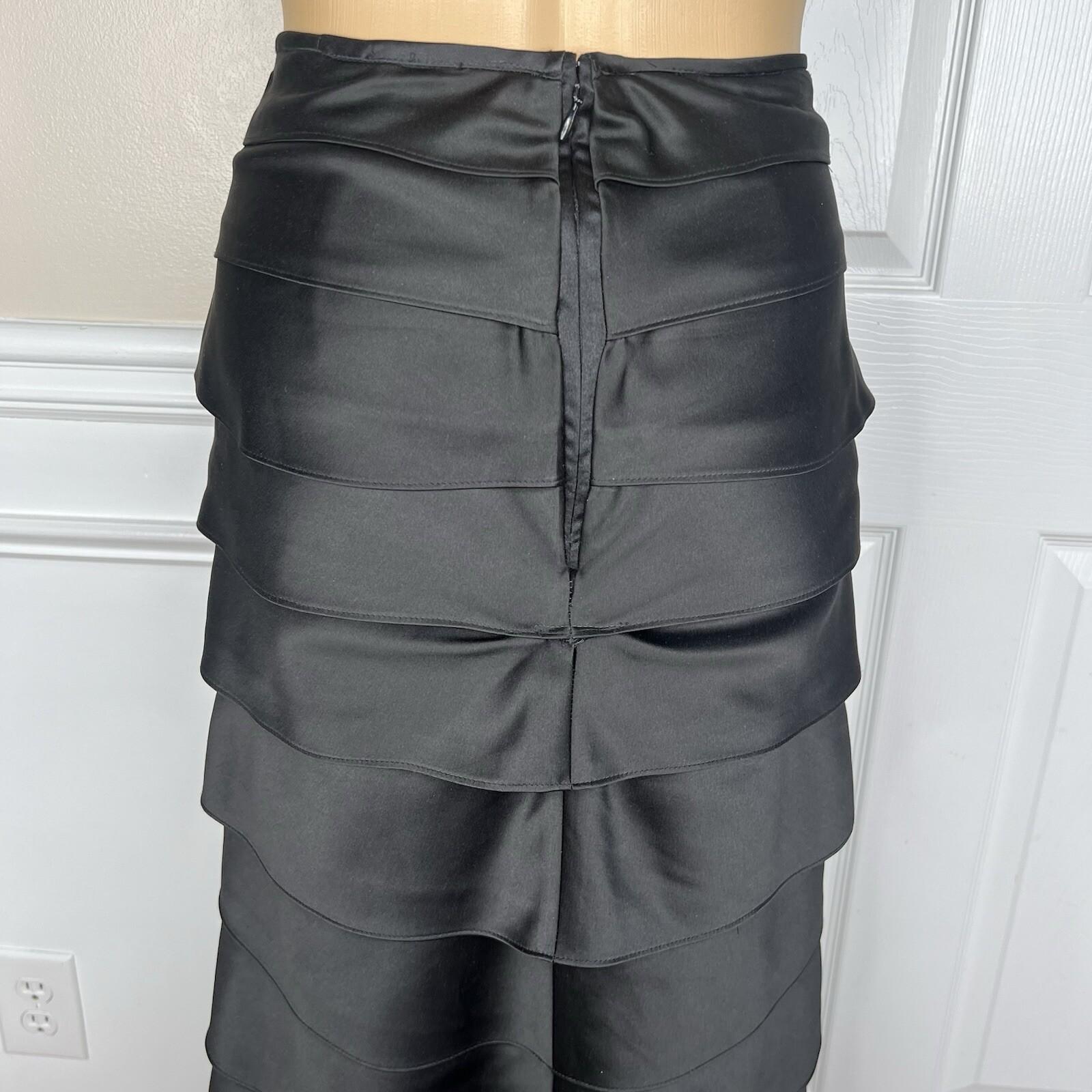 Adrianna Papell Evening Skirt Size 10 Back Zipper Lined Layers Maxi Formal