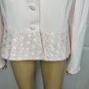 10-2589.jpg John Meyer Polyester Blazer Size 18 Pink Beaded Embroidered Shawl Collar Ruffle