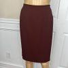 10-2597.jpg Tahari Women Vintage Polyester Skirt Suit Size 10 Maroon Lined Notch Collar 2PC