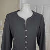 10-26.png Emily Women Polyester Spandex Pant Suit Size 8 Black Lined Collarless 2PC Slim