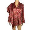 Oscar De La Renta Women Satin Pajama Set Size M Multicolor Abstract Print Capri