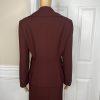 10-2600.jpg Tahari Women Vintage Polyester Skirt Suit Size 10 Maroon Lined Notch Collar 2PC